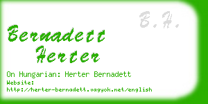 bernadett herter business card